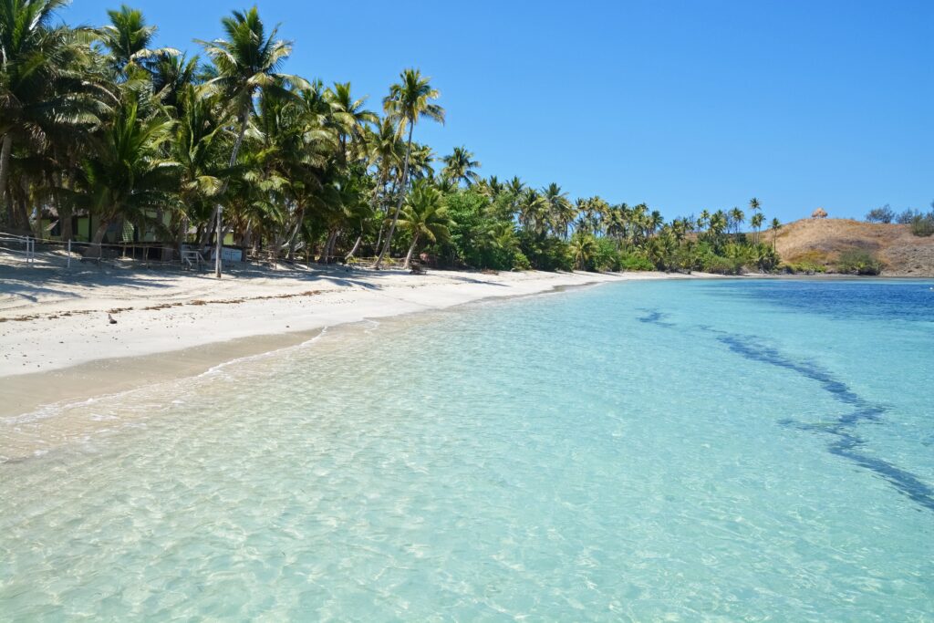 beautiful beach in Fiji