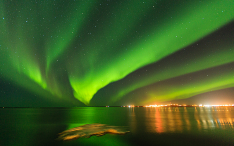 Northern lights in Kamchatka, Russia